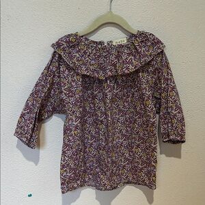 Mabo Kids Purple Floral Nona Blouse